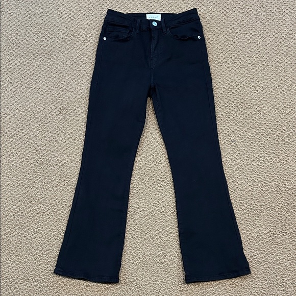 Frame Denim Denim - Frame Le Crop Mini Boot Jeans size 26 Film Noir Black